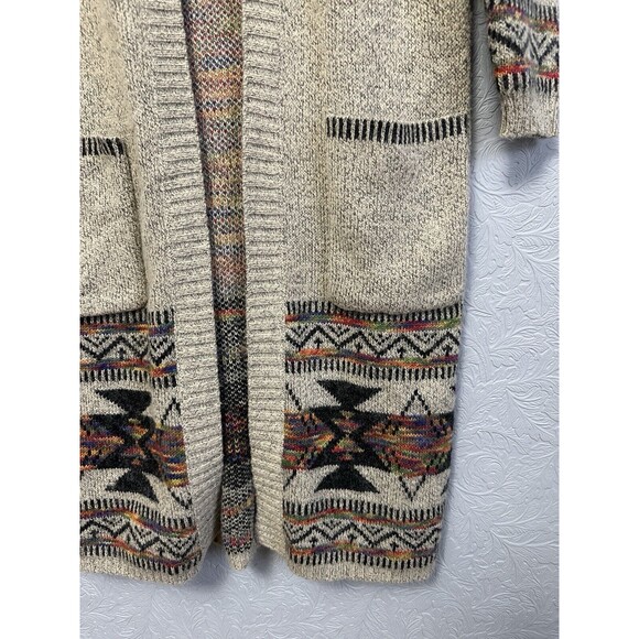 Kamana Size Small Southwestern Long Cardigan Sweater H23 - Picture 3 of 8
